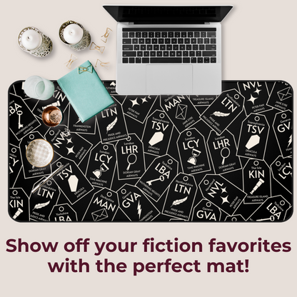 Classic Fiction Travel Tag | Dark Academia Desk Mat