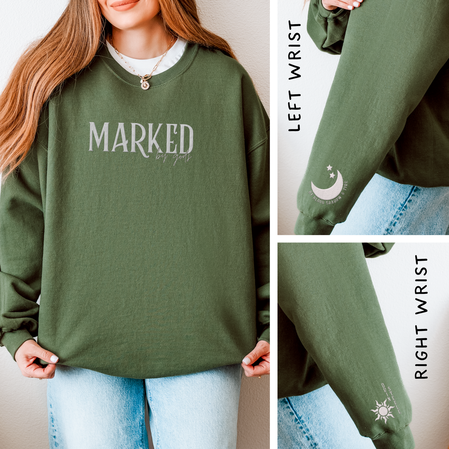 Marked By Gods | Severed Oaths Embroidered Sweatshirt