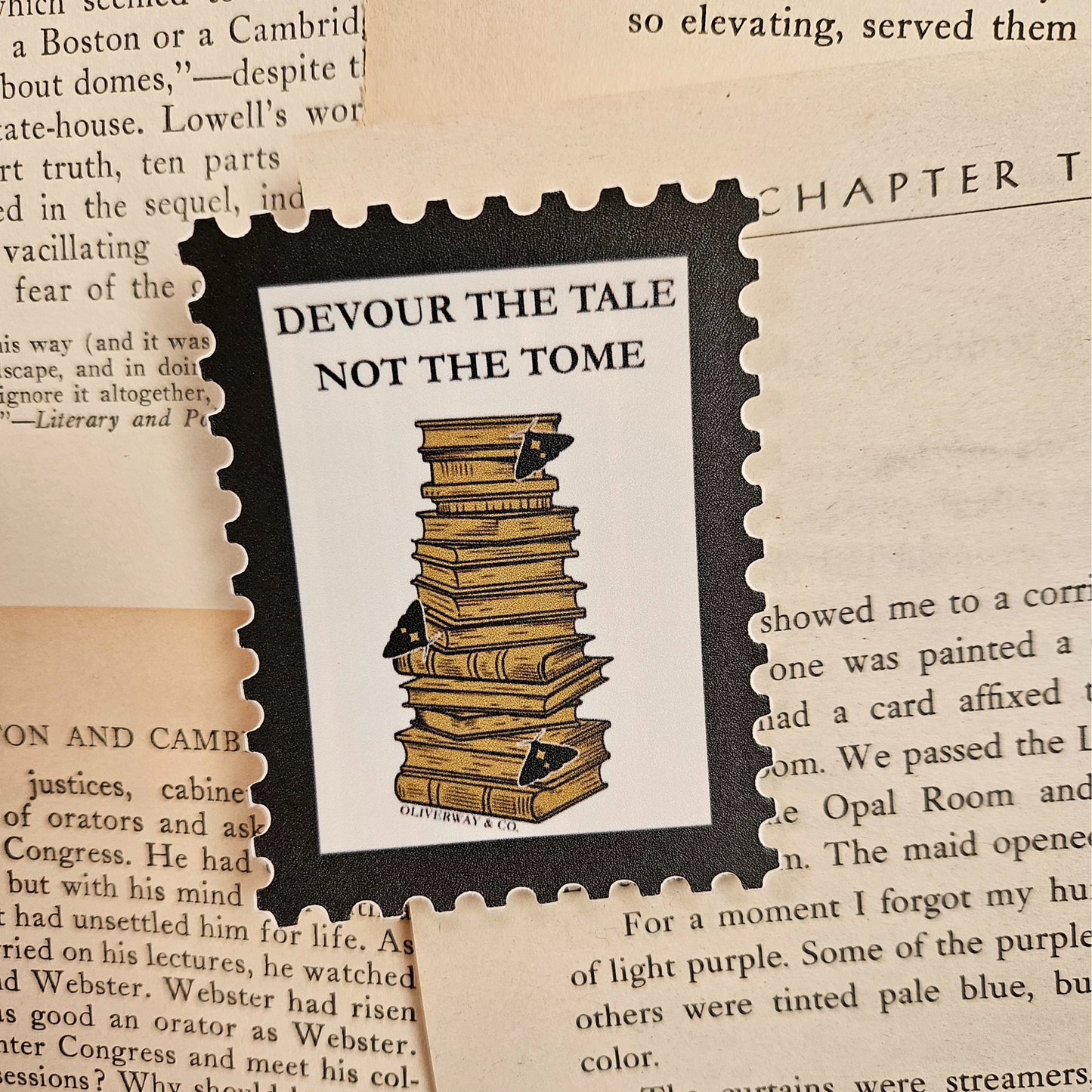 Devour The Tale Not The Tome | Bookish Sticker