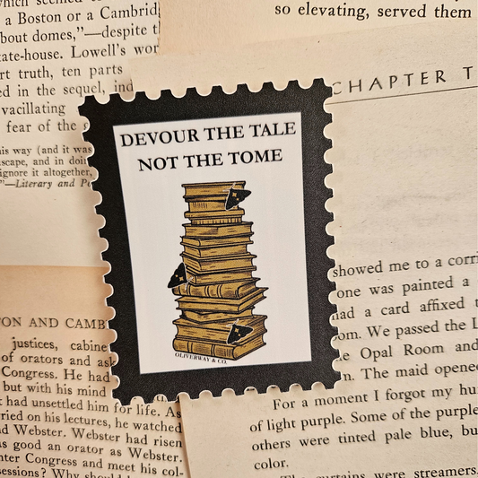 Devour The Tale Not The Tome | Bookish Sticker